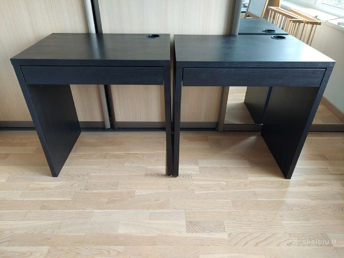 Ikea Micke juodi stalai
