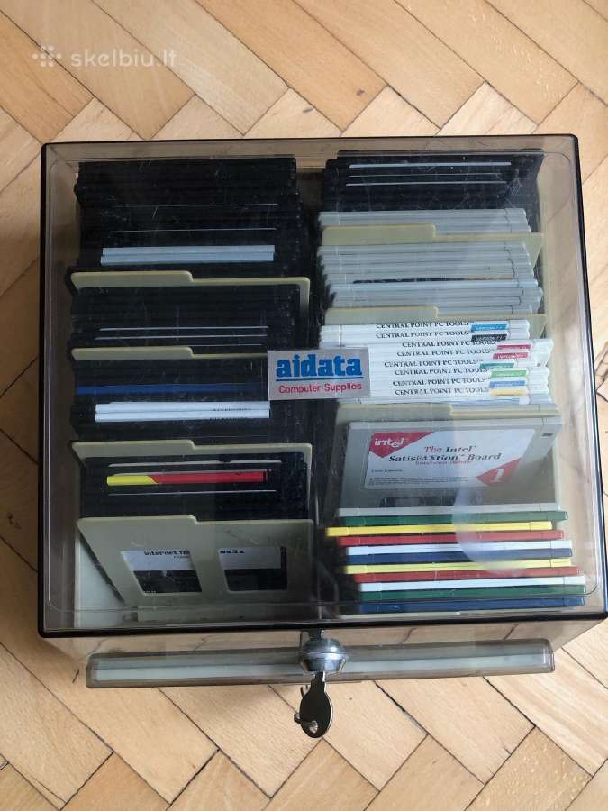 80 Įvairių Fdd Floppy diskų su dėžute - nuotraukos Nr. 2