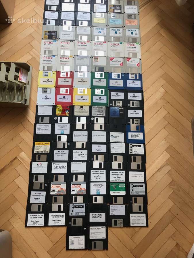 80 Įvairių Fdd Floppy diskų su dėžute - nuotraukos Nr. 4