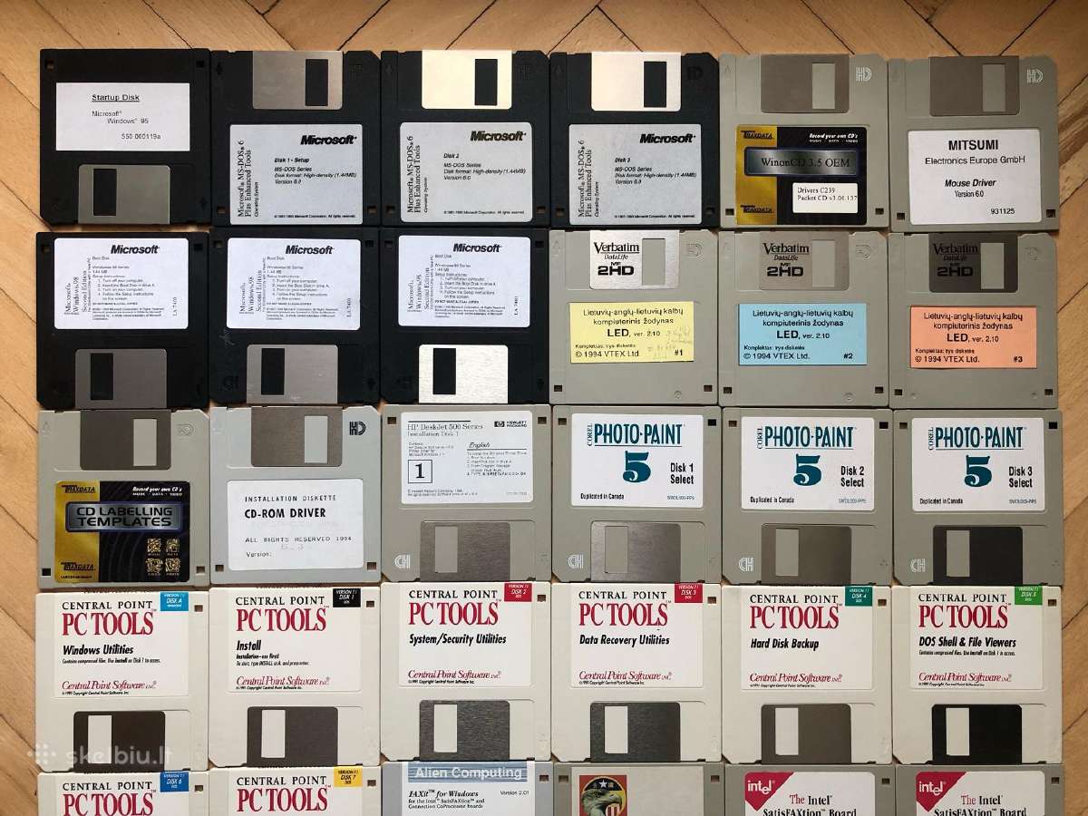80 Įvairių Fdd Floppy diskų su dėžute - nuotraukos Nr. 5