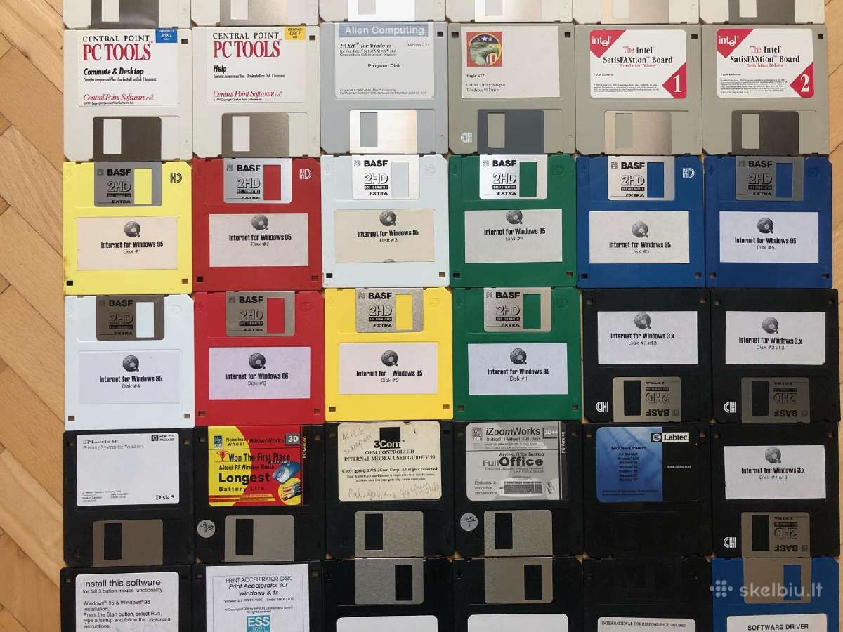 80 Įvairių Fdd Floppy diskų su dėžute - nuotraukos Nr. 6