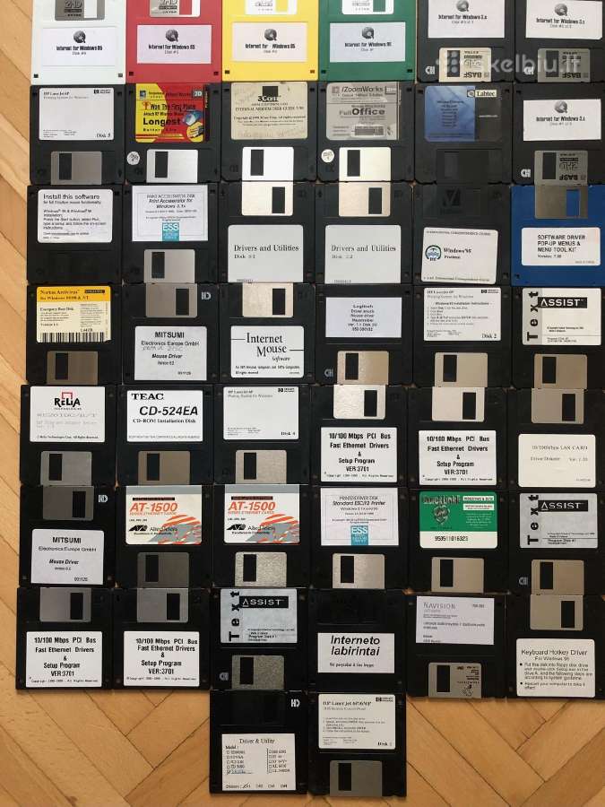 80 Įvairių Fdd Floppy diskų su dėžute - nuotraukos Nr. 7