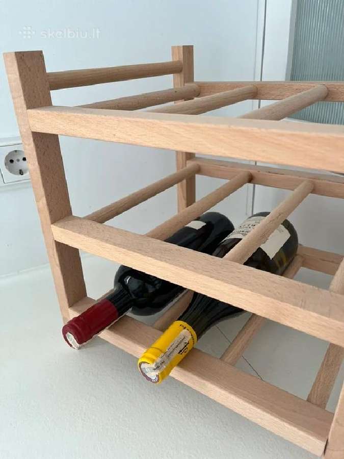 Ikea medinė lentyna vynui - nuotraukos Nr. 2