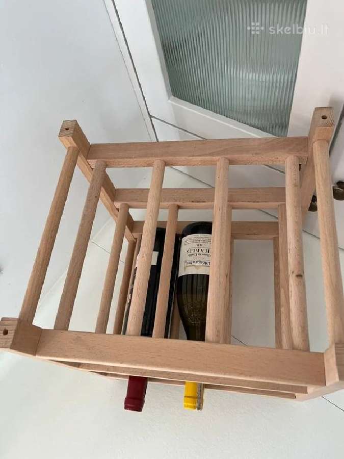 Ikea medinė lentyna vynui - nuotraukos Nr. 3