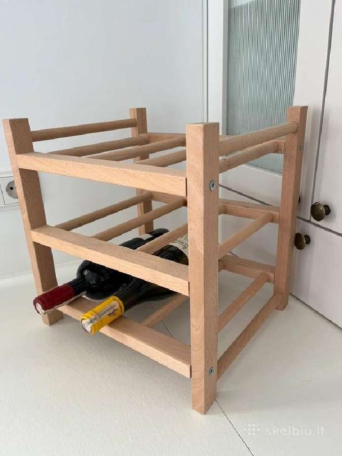 Ikea medinė lentyna vynui