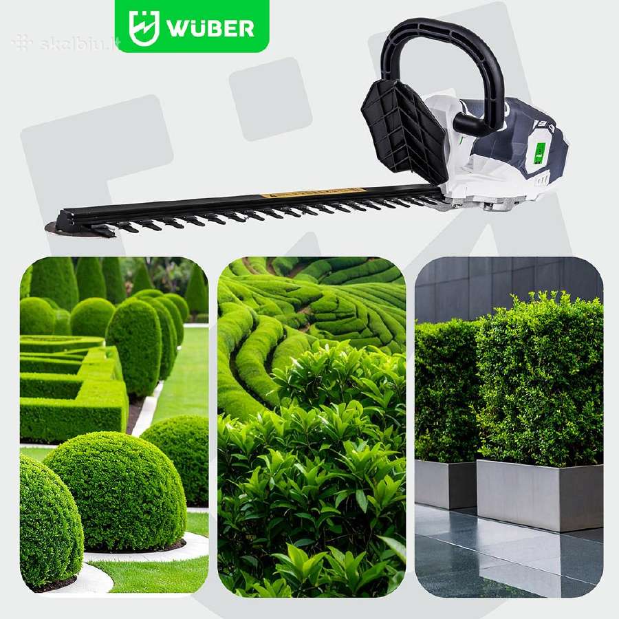 Akumuliatorinės gyvatvorių žirklės Wuber 48cm - nuotraukos Nr. 7