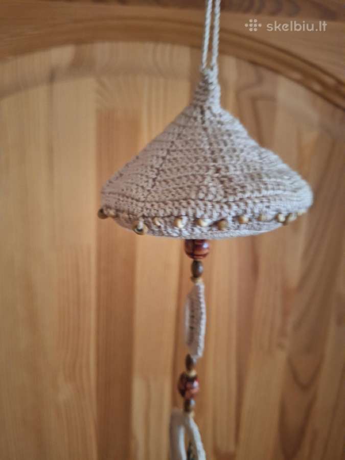 Boho nerta dekoracija su metaliniu varpeliu - nuotraukos Nr. 2