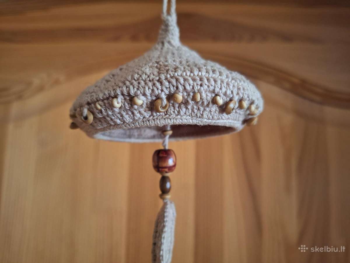 Boho nerta dekoracija su metaliniu varpeliu - nuotraukos Nr. 4