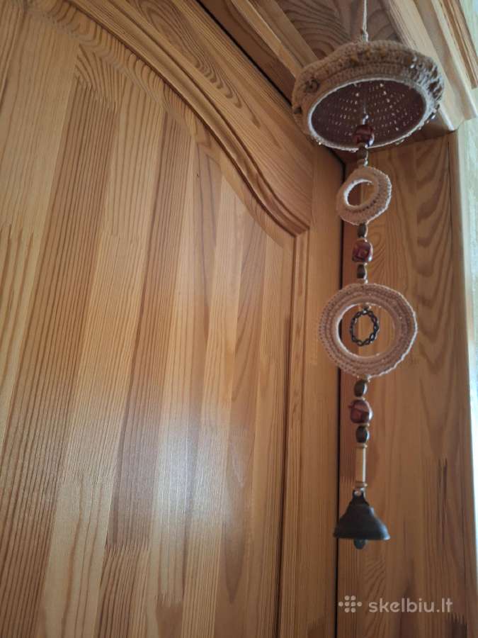 Boho nerta dekoracija su metaliniu varpeliu - nuotraukos Nr. 7