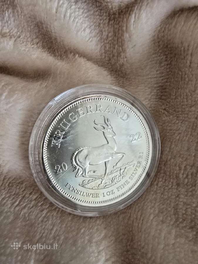 Sidabrinė moneta 1oz Krugerandas-78eurai