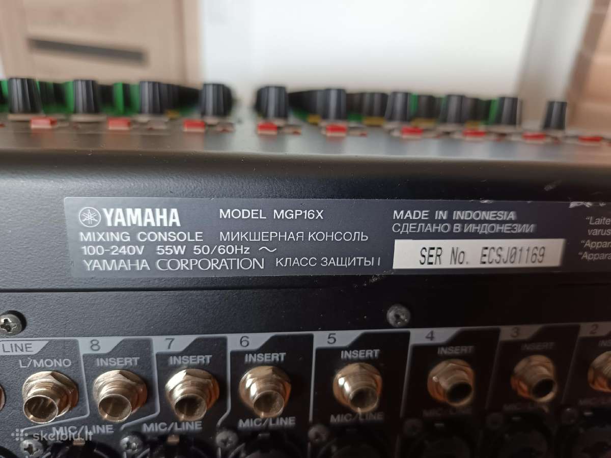 Mikserinis pultas Yamaha mgp16x - nuotraukos Nr. 6