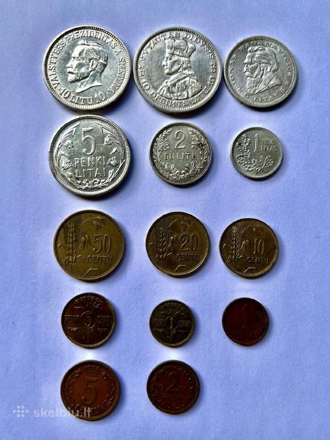 Pilna Tarpukario Lietuvos monetų kolekcija