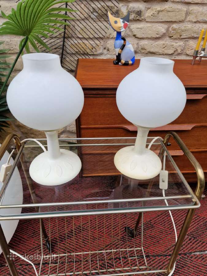 Vintažinės mid century stalinės lempos/naktinukės