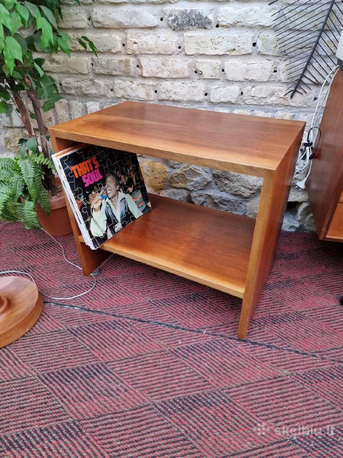 Vintažinis mid century riešuto patefono staliukas - nuotraukos Nr. 2
