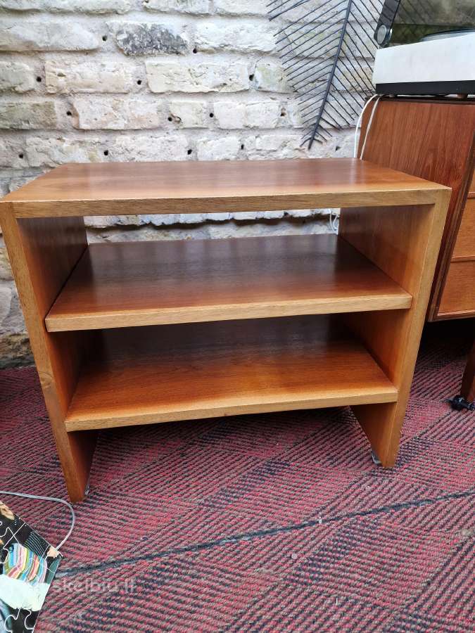 Vintažinis mid century riešuto patefono staliukas - nuotraukos Nr. 6