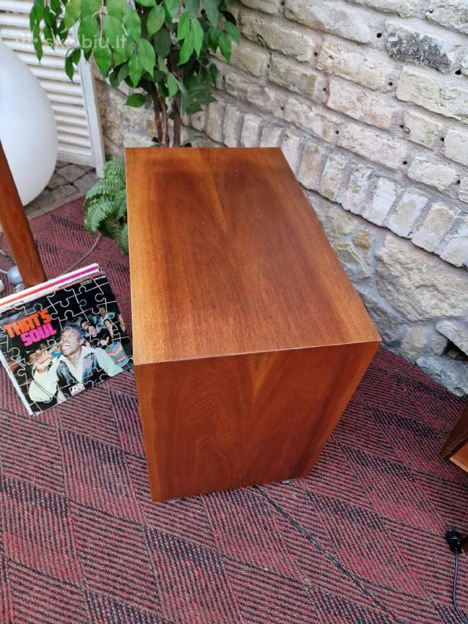 Vintažinis mid century riešuto patefono staliukas - nuotraukos Nr. 20