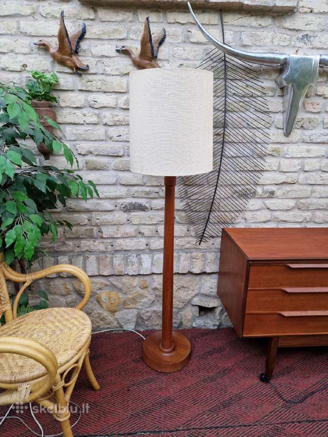 Vintažinis mid century tikmedžio toršeras - nuotraukos Nr. 2
