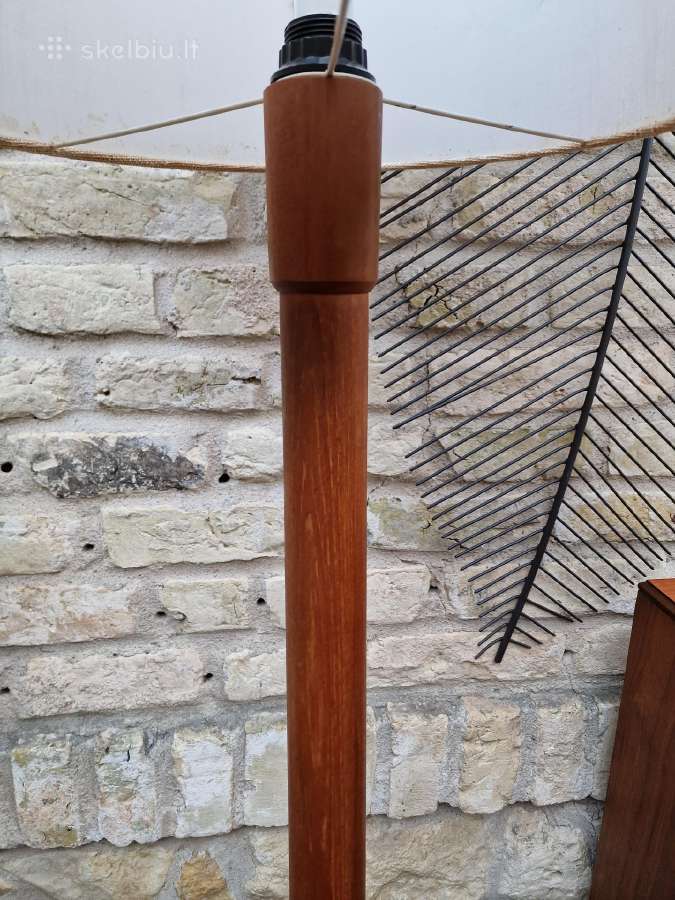 Vintažinis mid century tikmedžio toršeras - nuotraukos Nr. 7