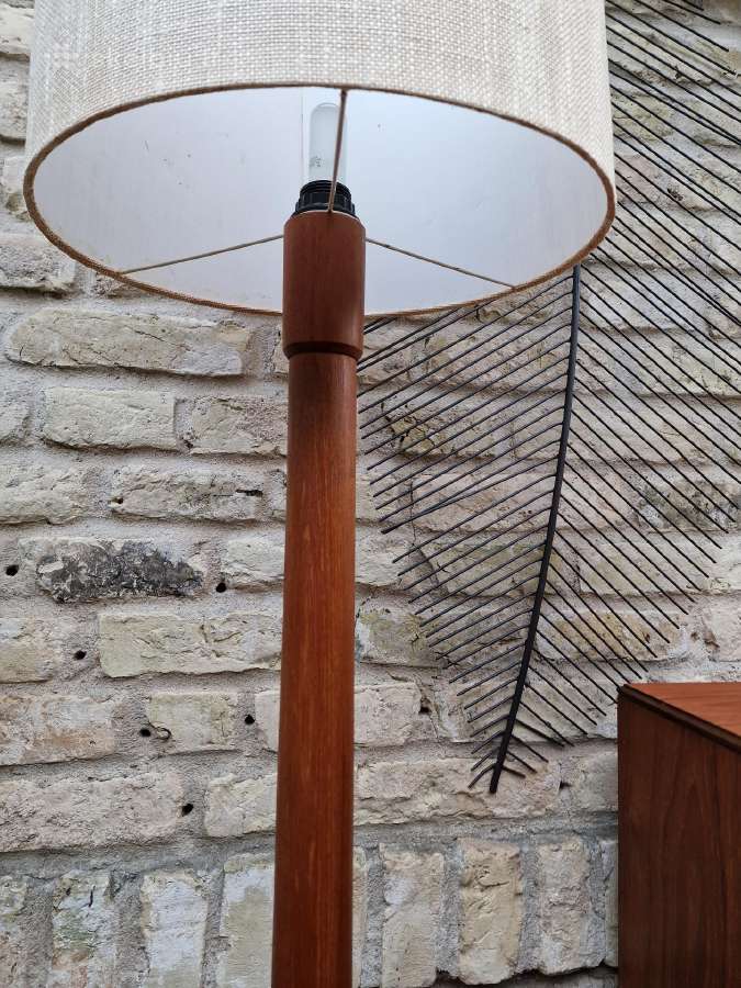 Vintažinis mid century tikmedžio toršeras - nuotraukos Nr. 8