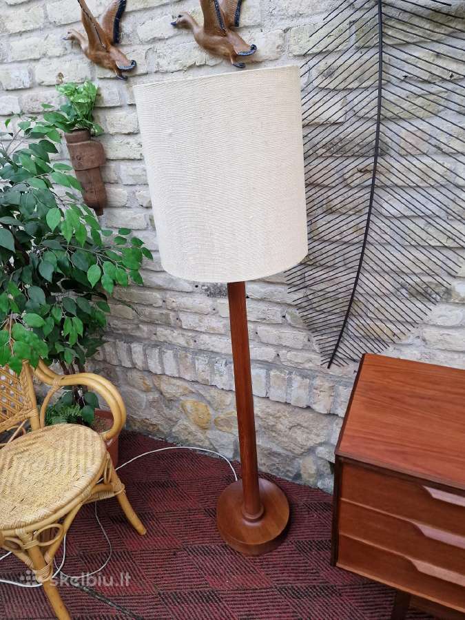 Vintažinis mid century tikmedžio toršeras - nuotraukos Nr. 11