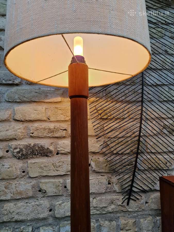 Vintažinis mid century tikmedžio toršeras - nuotraukos Nr. 12