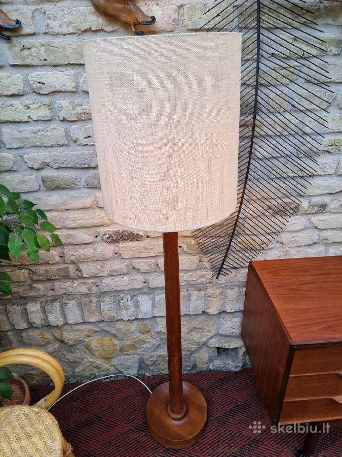 Vintažinis mid century tikmedžio toršeras - nuotraukos Nr. 13