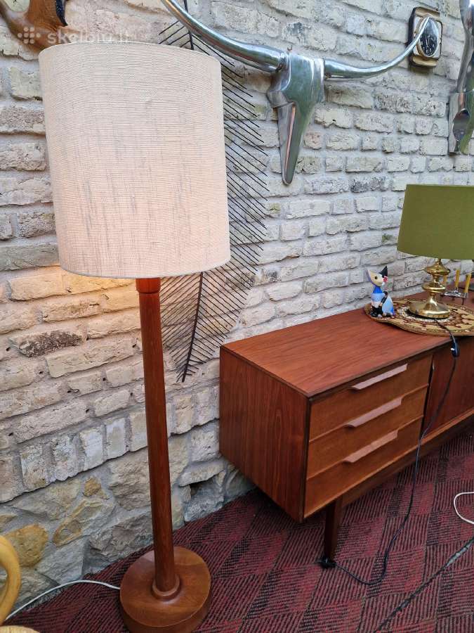 Vintažinis mid century tikmedžio toršeras - nuotraukos Nr. 14
