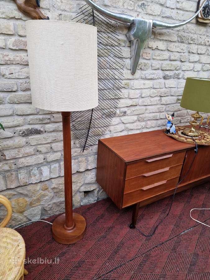Vintažinis mid century tikmedžio toršeras - nuotraukos Nr. 19