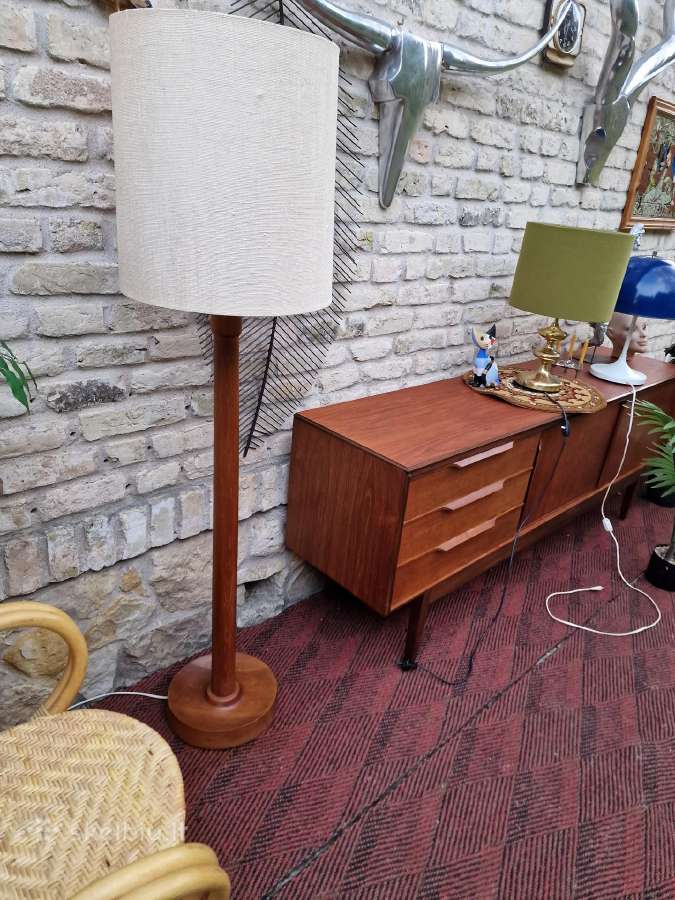 Vintažinis mid century tikmedžio toršeras - nuotraukos Nr. 23