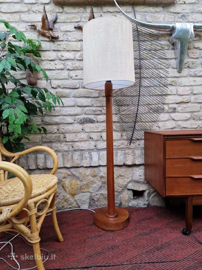 Vintažinis mid century tikmedžio toršeras - nuotraukos Nr. 24
