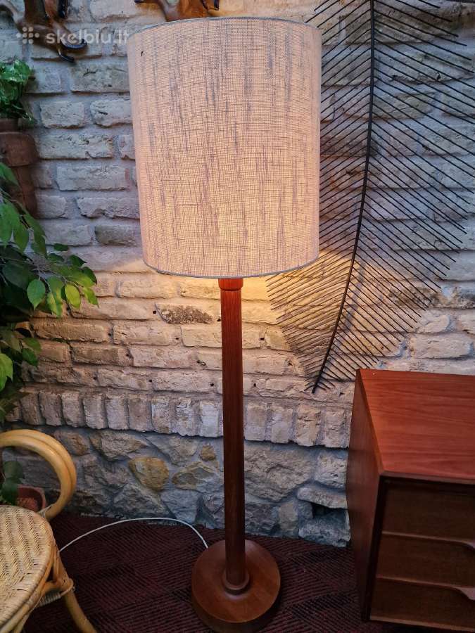 Vintažinis mid century tikmedžio toršeras - nuotraukos Nr. 25