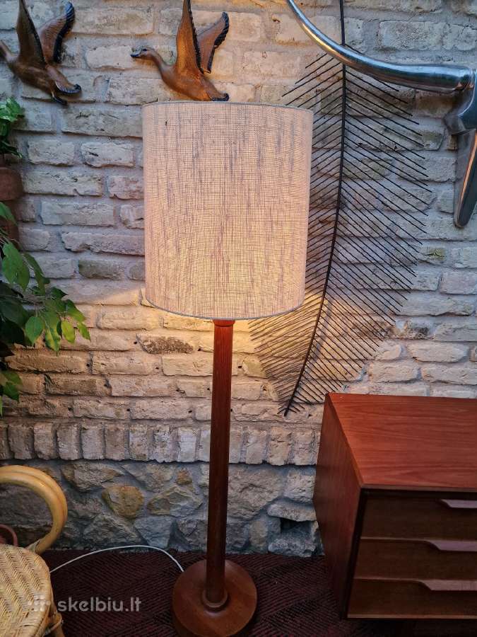 Vintažinis mid century tikmedžio toršeras - nuotraukos Nr. 26