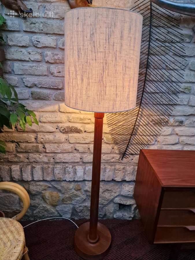Vintažinis mid century tikmedžio toršeras - nuotraukos Nr. 29