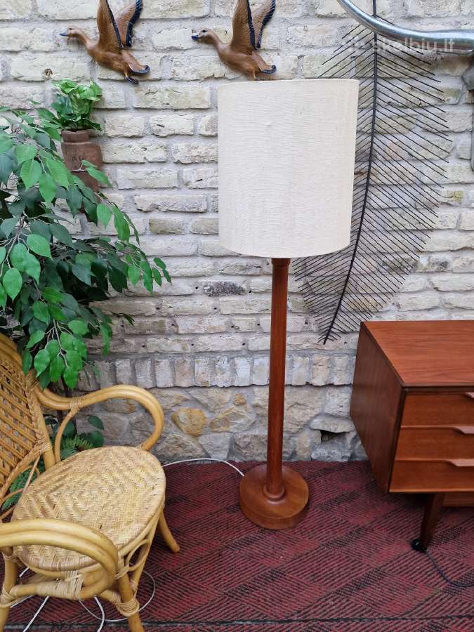 Vintažinis mid century tikmedžio toršeras - nuotraukos Nr. 31