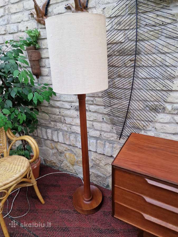 Vintažinis mid century tikmedžio toršeras - nuotraukos Nr. 32