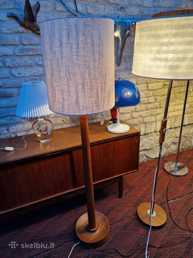 Vintažinis mid century tikmedžio toršeras - nuotraukos Nr. 38