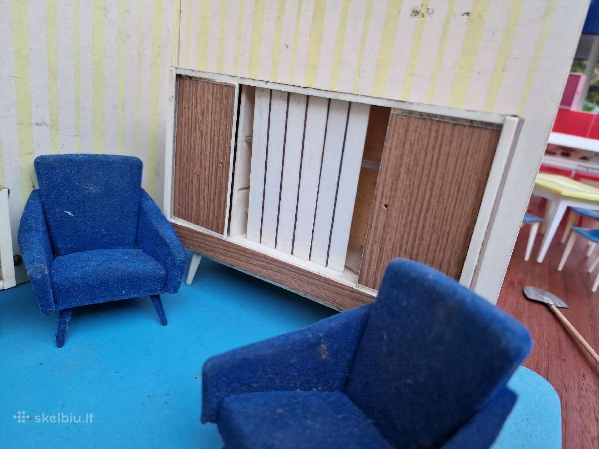 Vintažiniai mid century lėlių namo baldai - nuotraukos Nr. 4