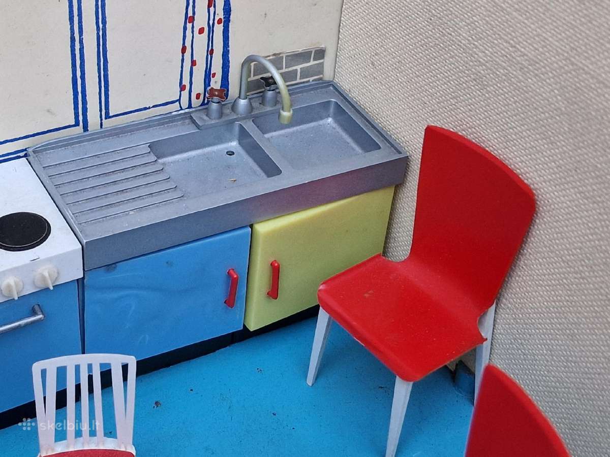 Vintažiniai mid century lėlių namo baldai - nuotraukos Nr. 9