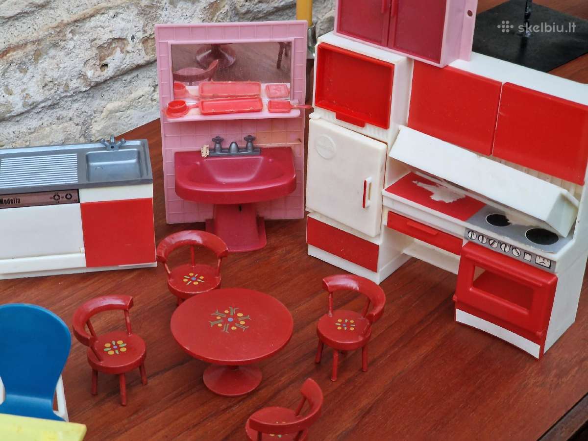 Vintažiniai mid century lėlių namo baldai - nuotraukos Nr. 12