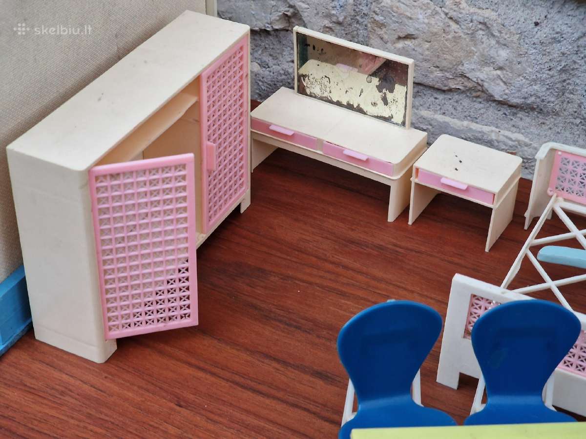 Vintažiniai mid century lėlių namo baldai - nuotraukos Nr. 16
