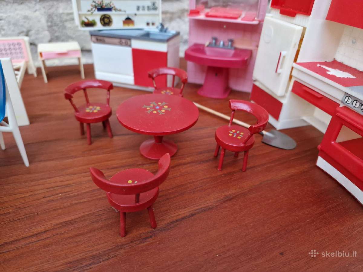 Vintažiniai mid century lėlių namo baldai - nuotraukos Nr. 21