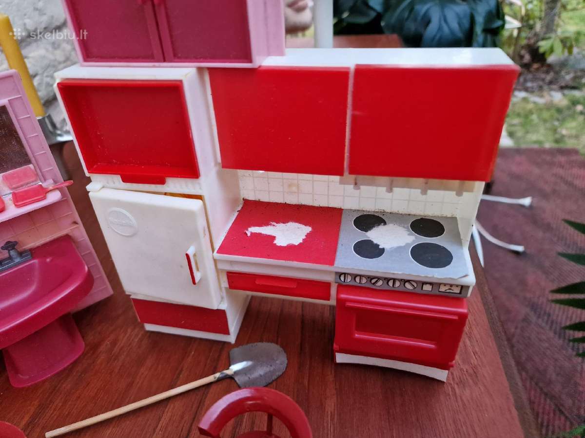 Vintažiniai mid century lėlių namo baldai - nuotraukos Nr. 31