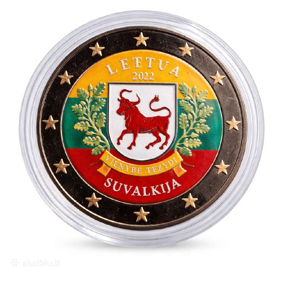 Lietuva 2022 Suvalkijai skirta spalvota 2eu moneta