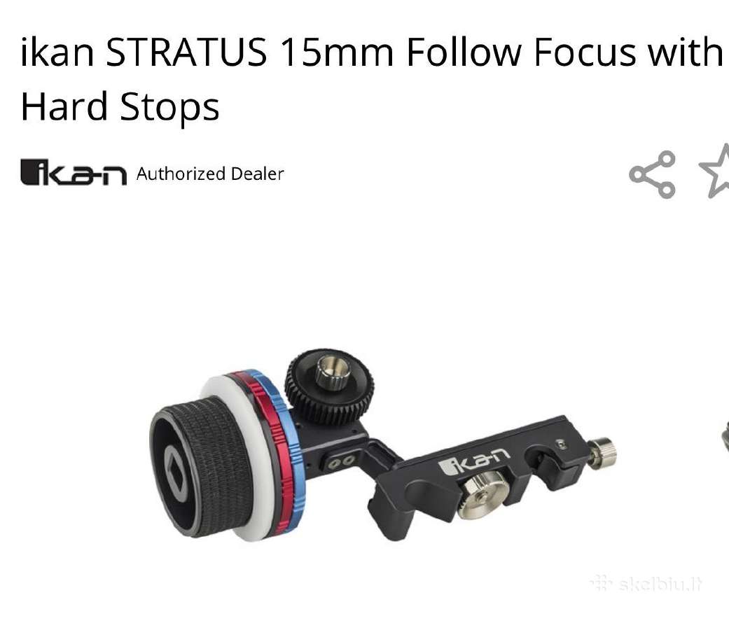 The Ikan Stratus 15 mm Follow Focus with Hard Stop - nuotraukos Nr. 5