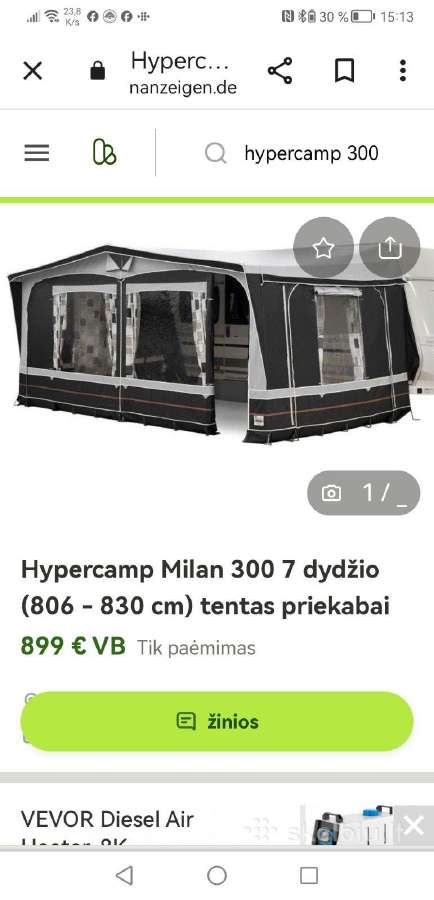 Prikabinamo namelio palapinė - nuotraukos Nr. 2