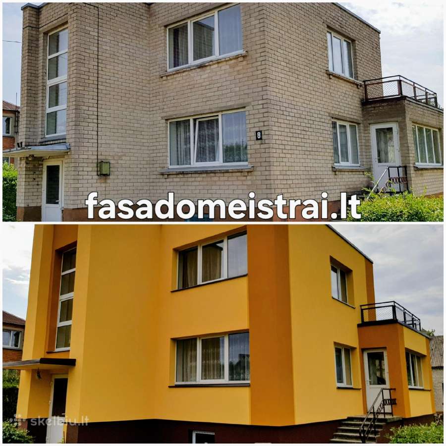 Fasadų šiltinimas, dekoras, klinkeris. Klaipėda