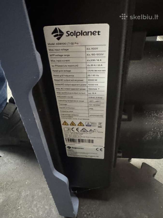 Inverteris solplanet 10kw naudotas 1 metus - nuotraukos Nr. 2