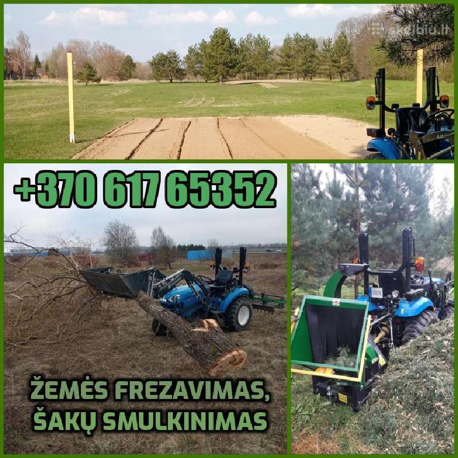 Žemės frezavimas, šakų smulkinimas ir kt. Klaipėda