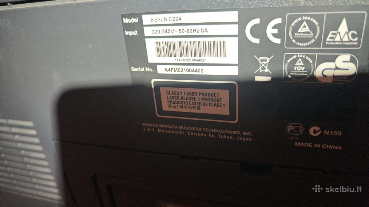 Konica bizhub c224 dalimis - nuotraukos Nr. 2