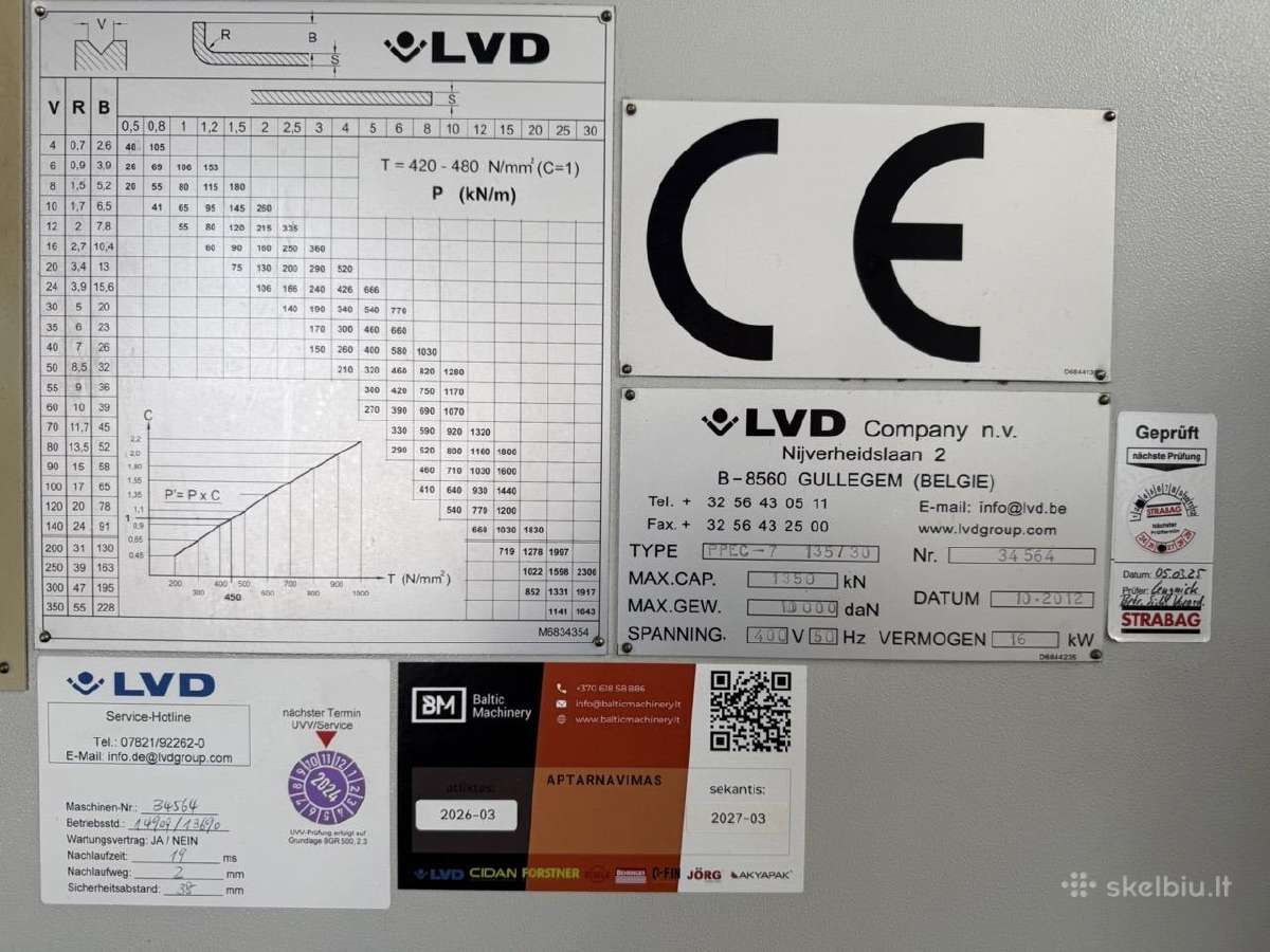 Lenkimo presas Lvd Ppec-7 135/30 - nuotraukos Nr. 21